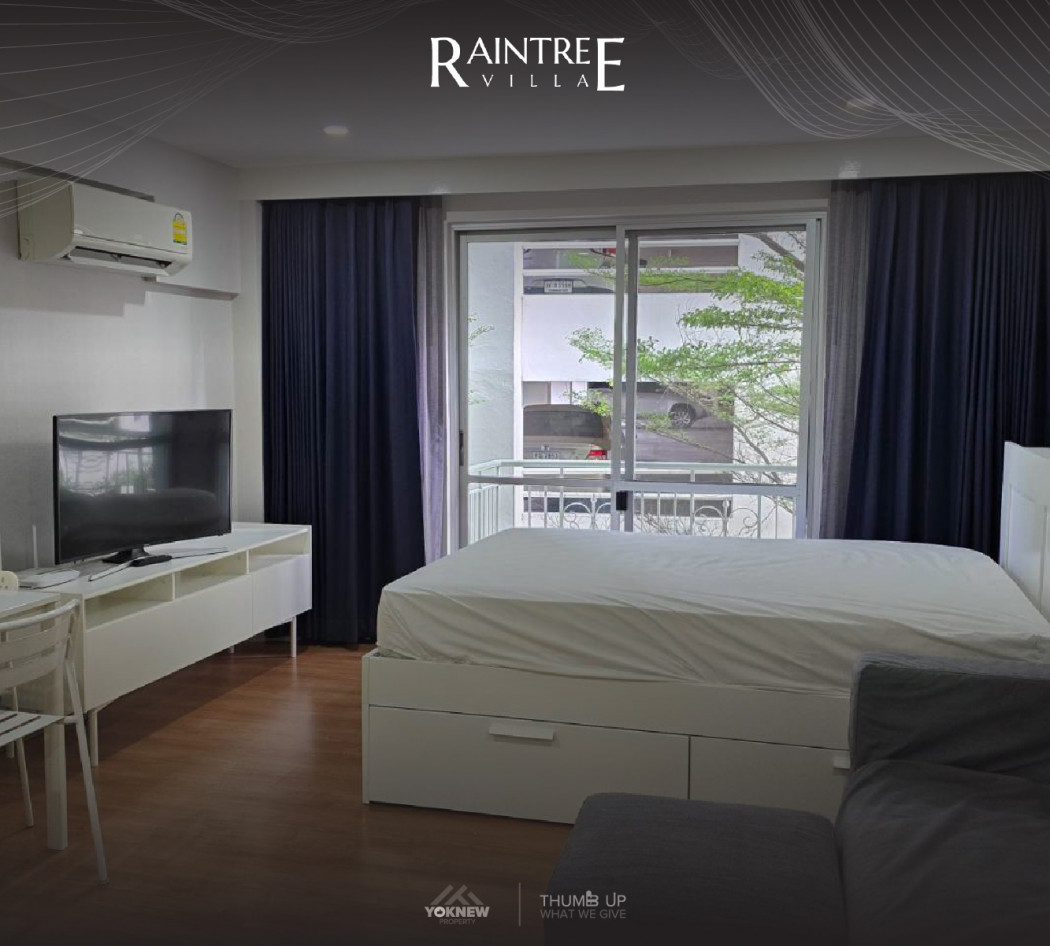 ว่างให้เช่าห้องใหม่คอนโด Raintree Villa ห้อง 1 นอน Size 31  SQ.M เฟอร์นิเจอร์ครบให้มาพร้อม